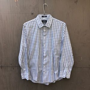 Nordstrom Non-Iron Plaid Trim Fit.